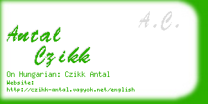 antal czikk business card